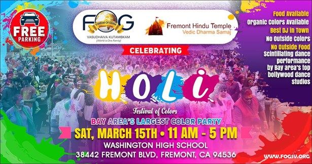 FOG Holi Festival of Colors in Bay Area