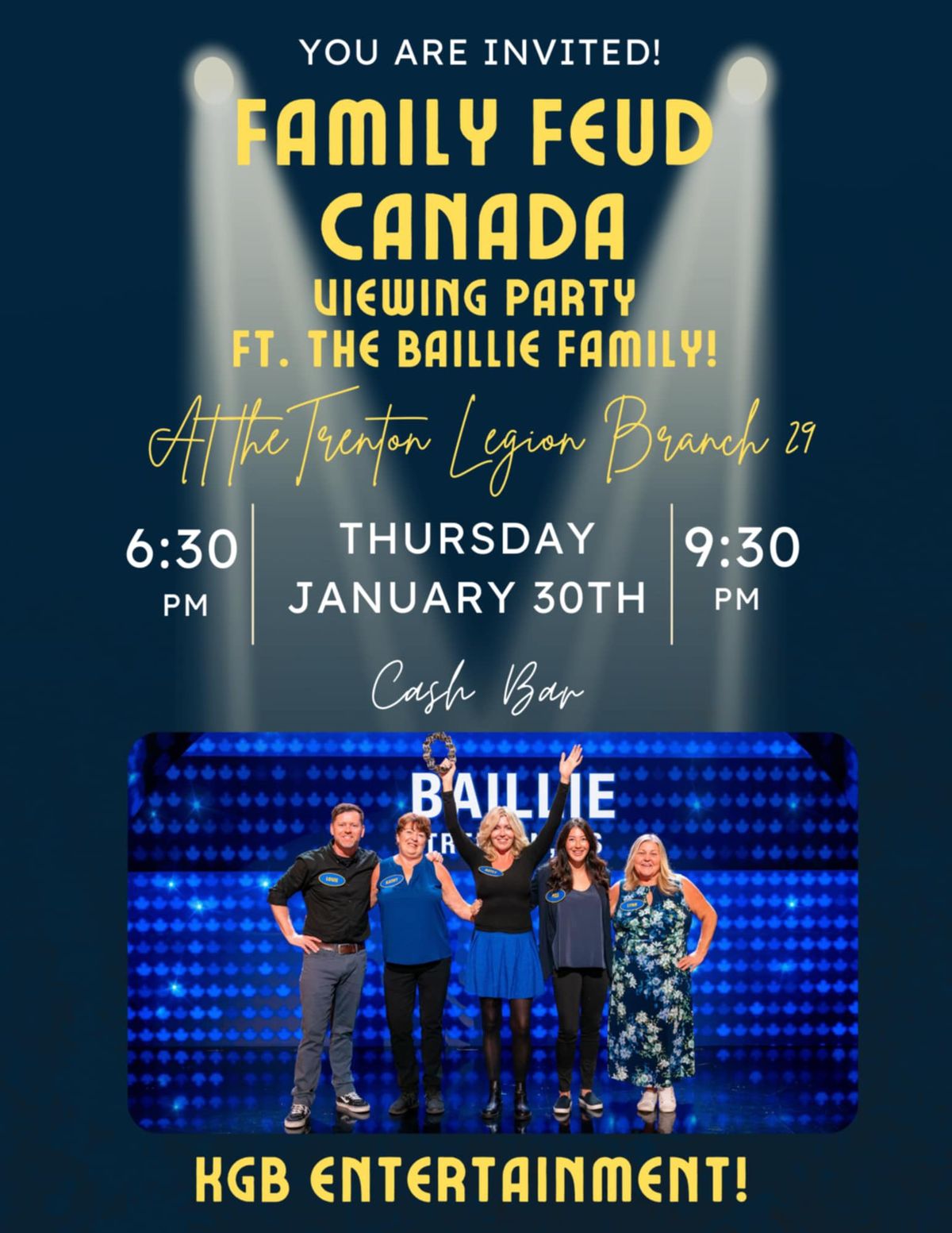 Baillie Family Feud Canada Viewing Party