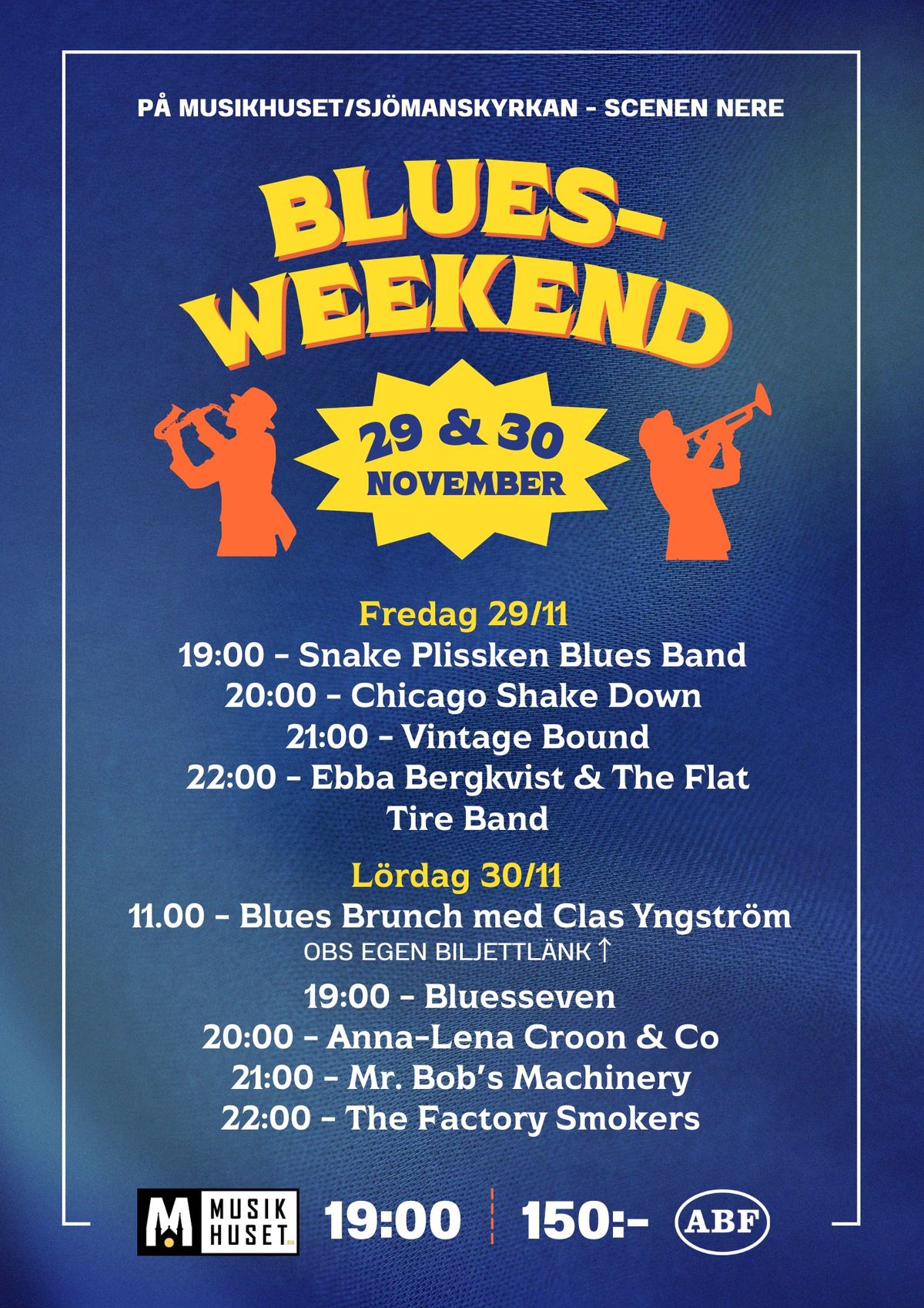 BLUES WEEKEND - P\u00e5 Musikhuset\/Sj\u00f6manskyrkan! \ud83d\udc99 