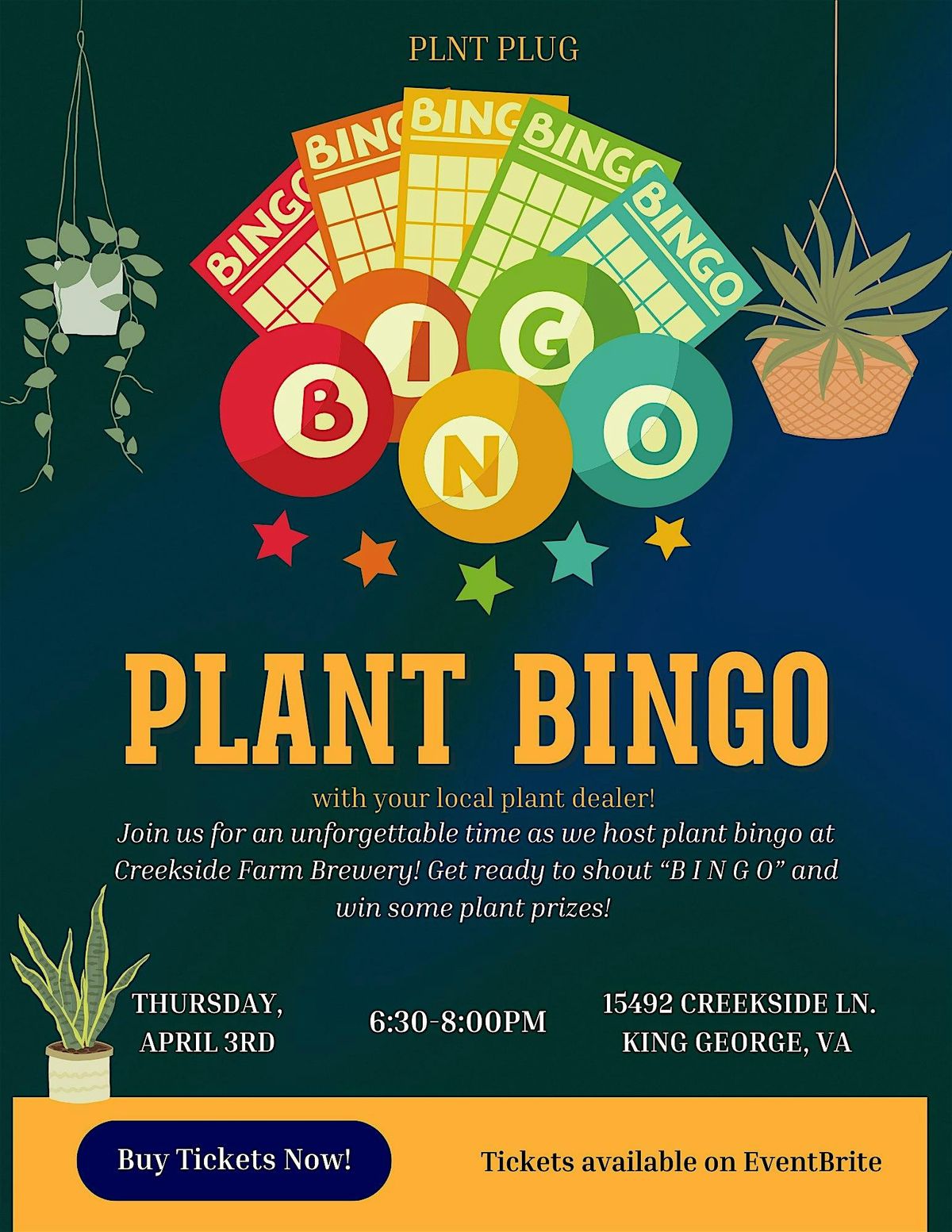 Plant Bingo @ Creekside Farm Brewery