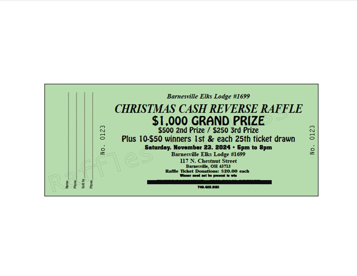 CHRISTMAS CASH REVERSE RAFFLE