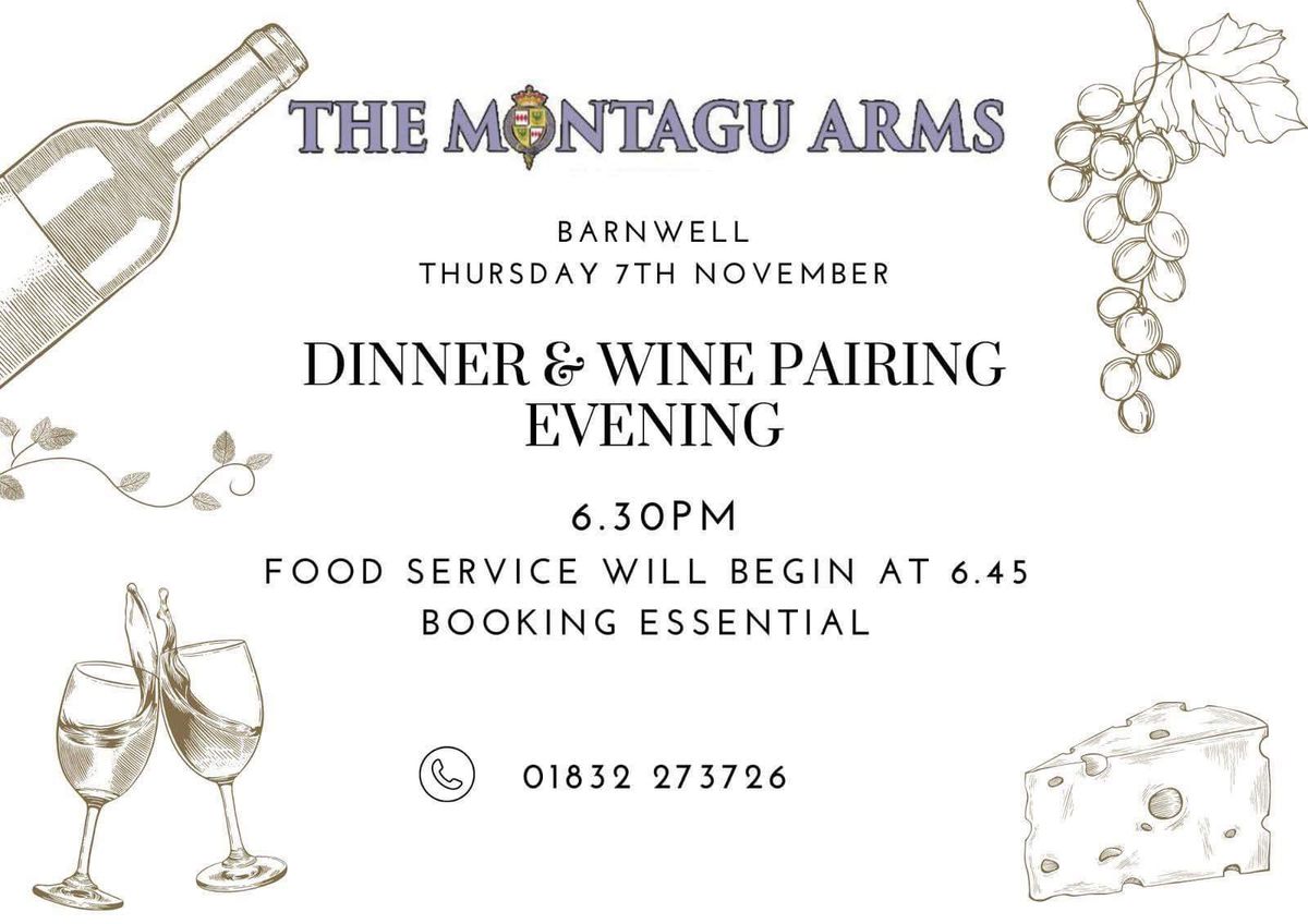 Dinner & Wine Pairing evening