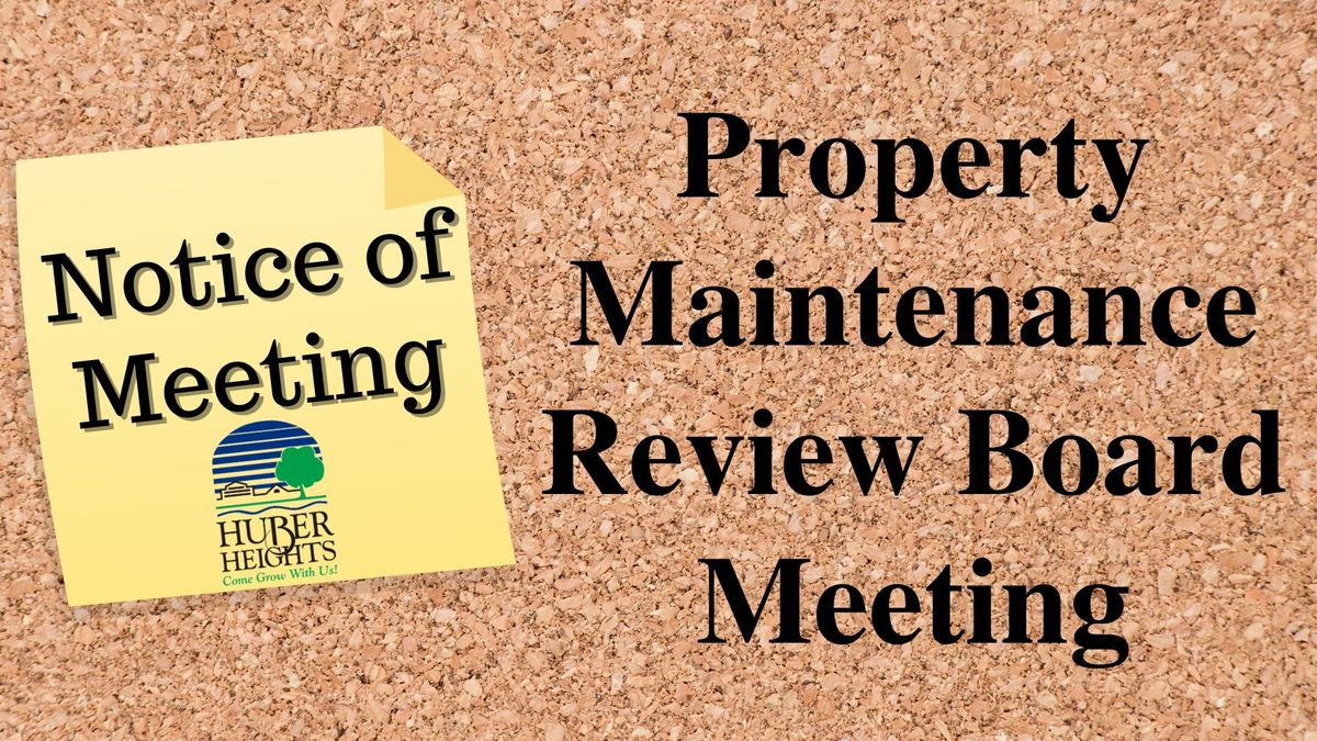 Property Maintenance Review Board Meeting