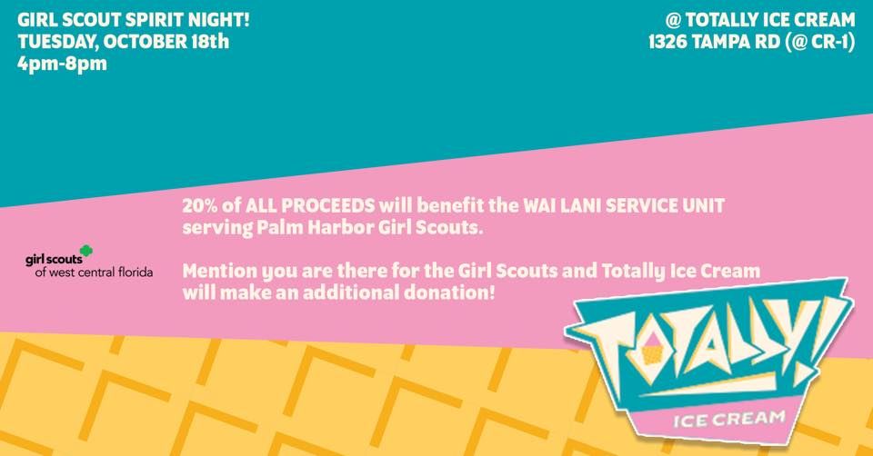 Girl Scout Spirit Night at Totally Ice Cream!