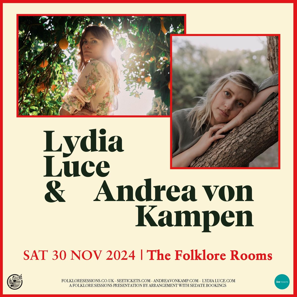 Lydia Luce x Andrea von Kampen - Live at The Folklore Rooms