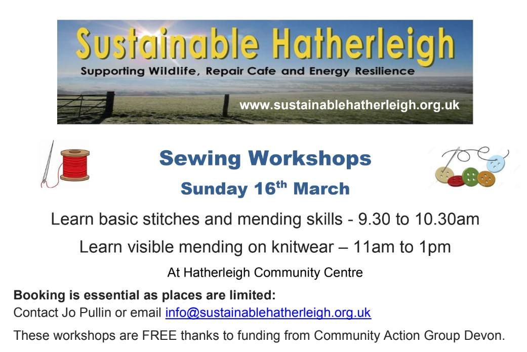 Free: Sewing & Visible Mending Workshops