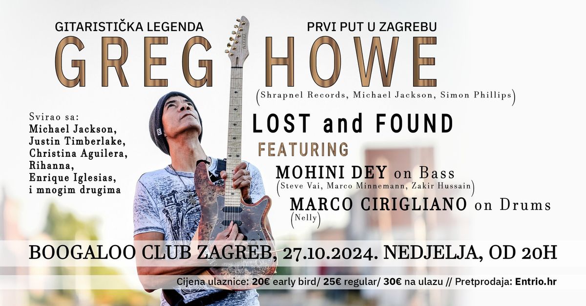 Gitaristi\u010dka zvijezda Greg Howe prvi put u Zagrebu!