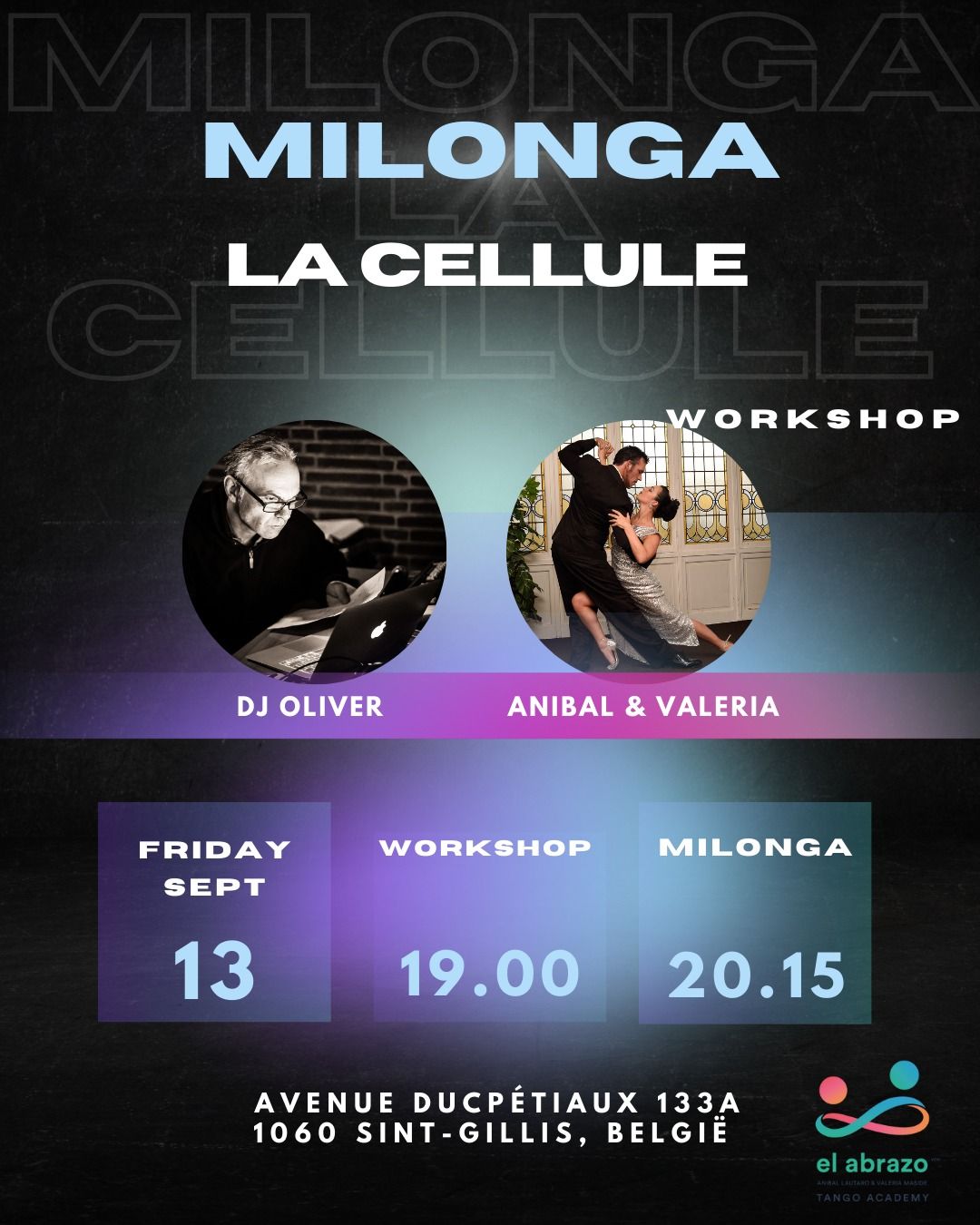 MILONGA LA CELLULE - Workshop 19.45hs.