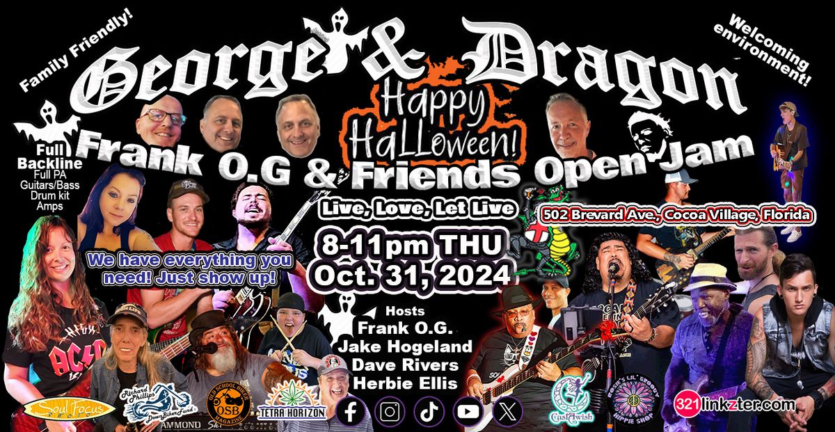 Frank O.G. & Friends OPEN JAM @ GEORGE & DRAGON - THU, Oct. 31, 2024