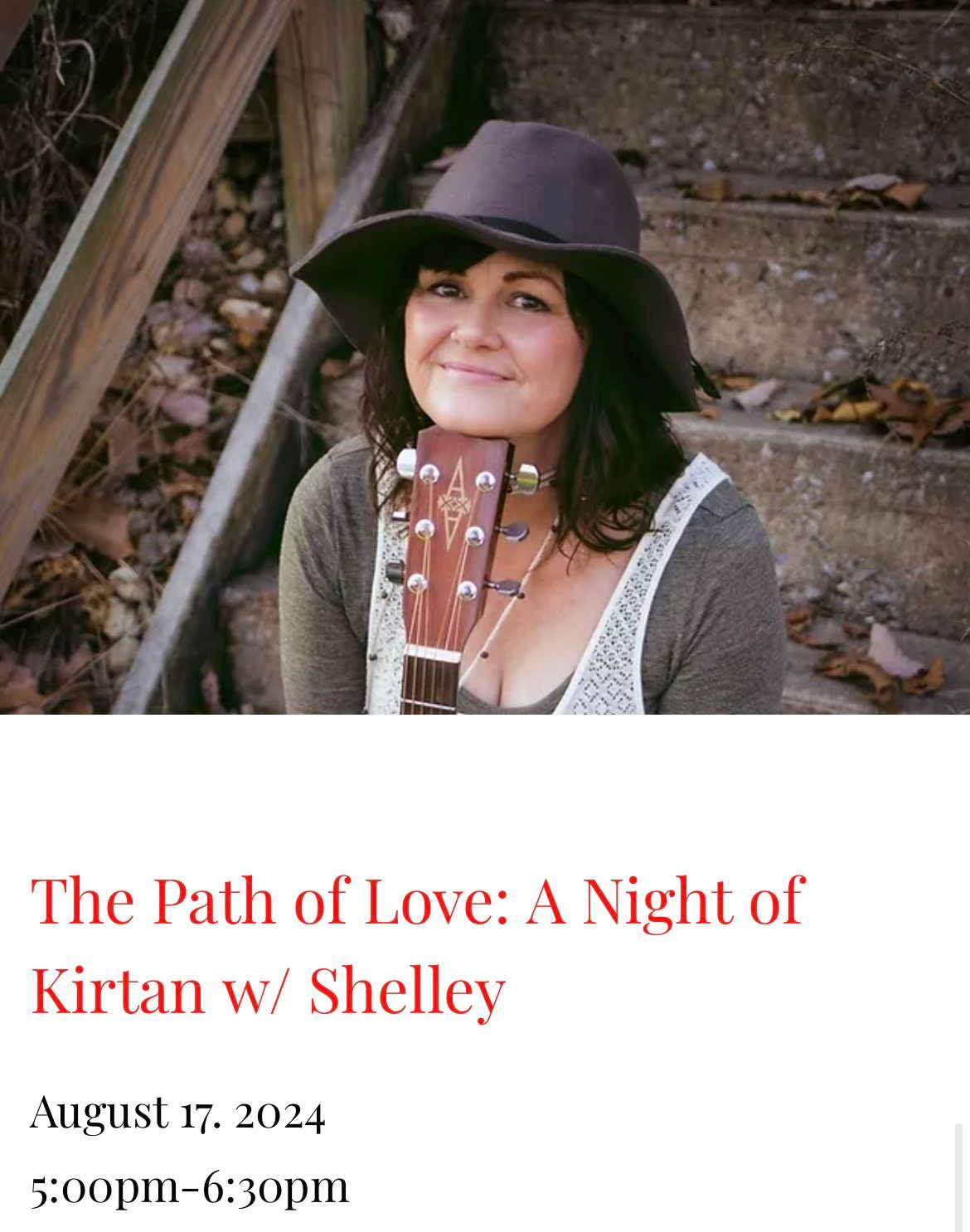 The Path of Love: A Night of Kirtan w\/ Shelley