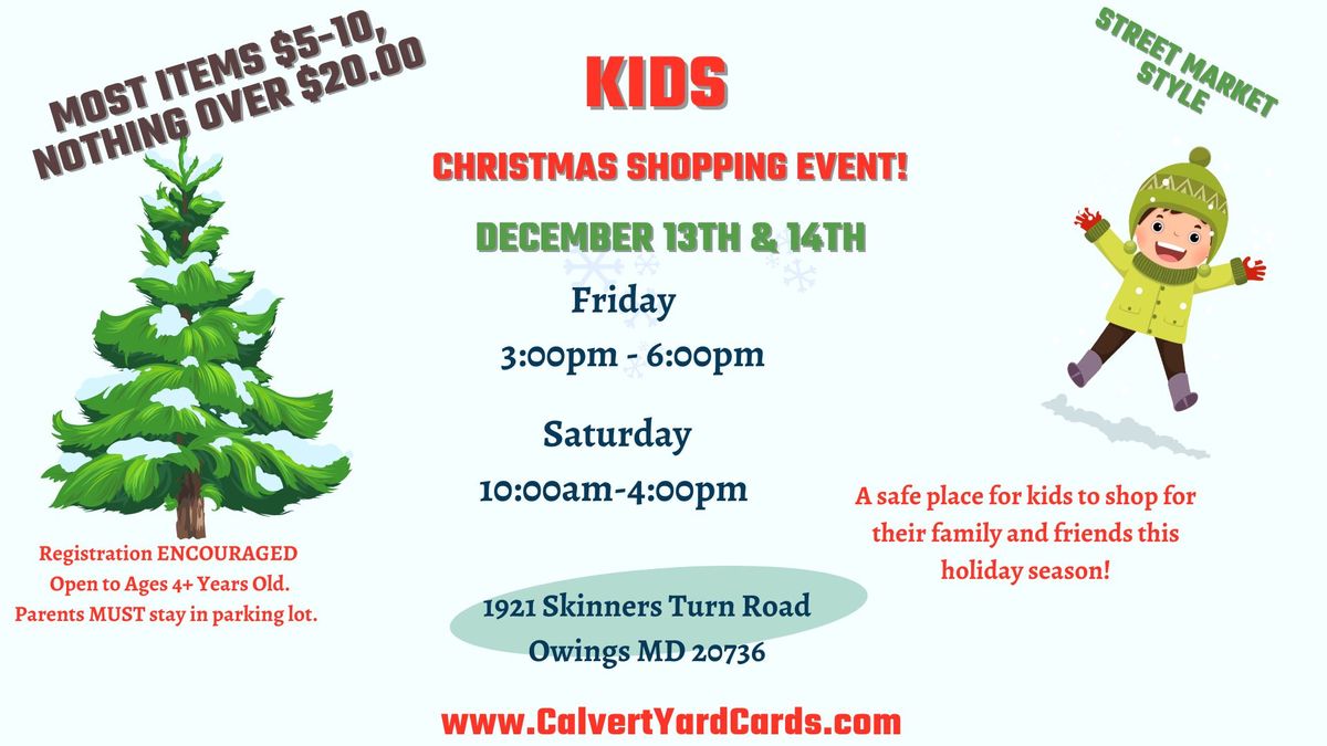 Kids' Christmas Shopping Event