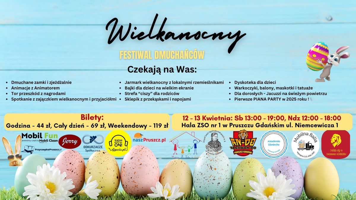 Wielkanocny festiwal dmuchawc\u00f3w i piana party 