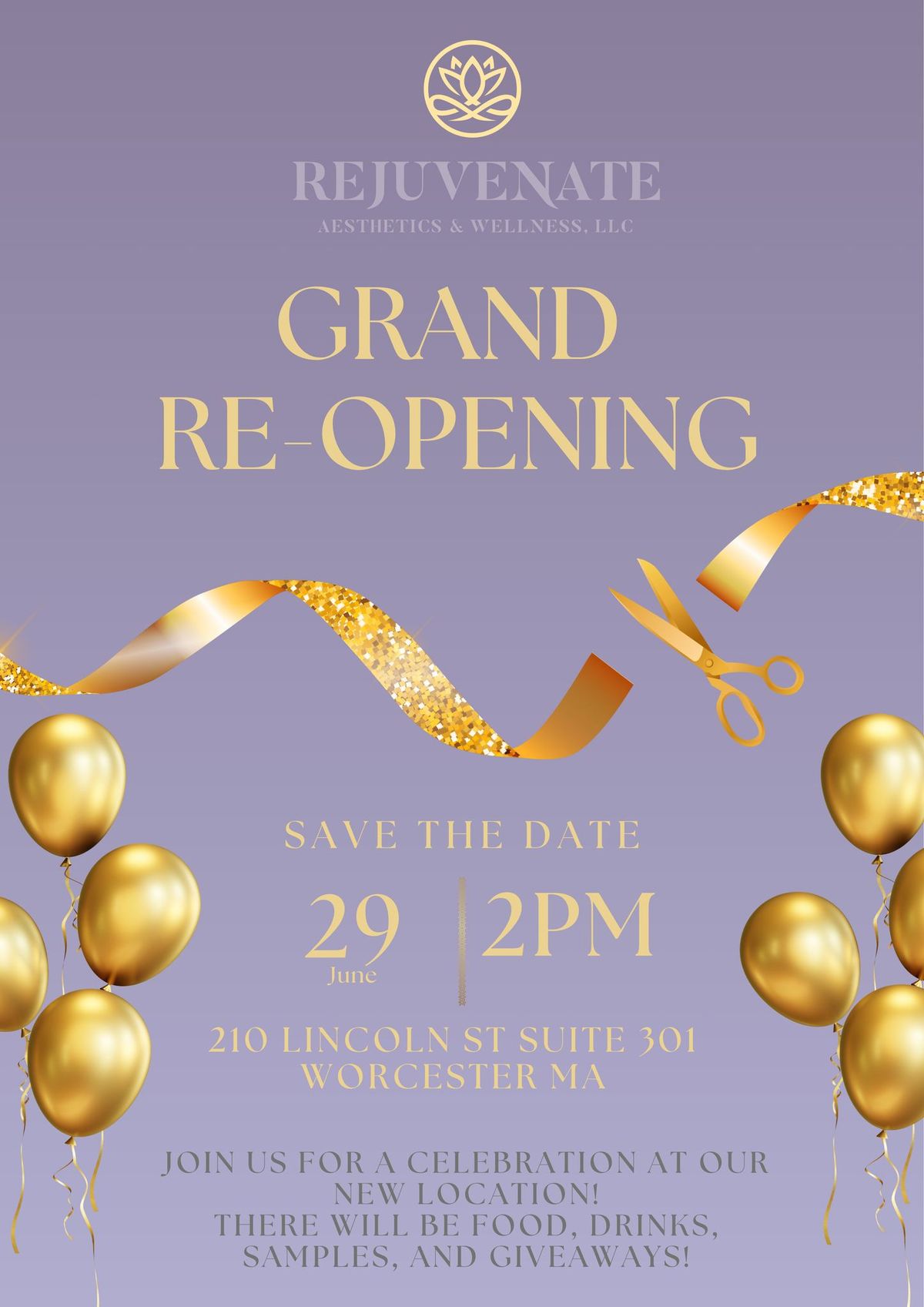 Rejuvenate\u2019s Grand Reopening & 2nd Anniversary 