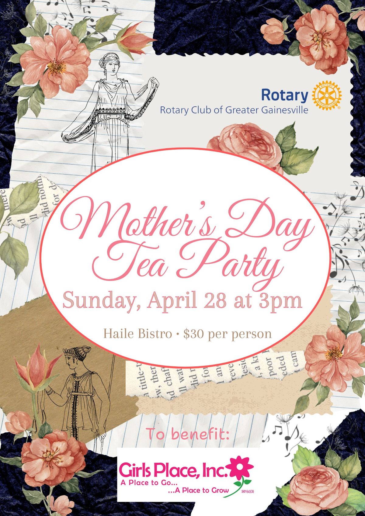 Rotary Club of Greater Gainesville Mother's Day Tea Party to benefit Girls Place