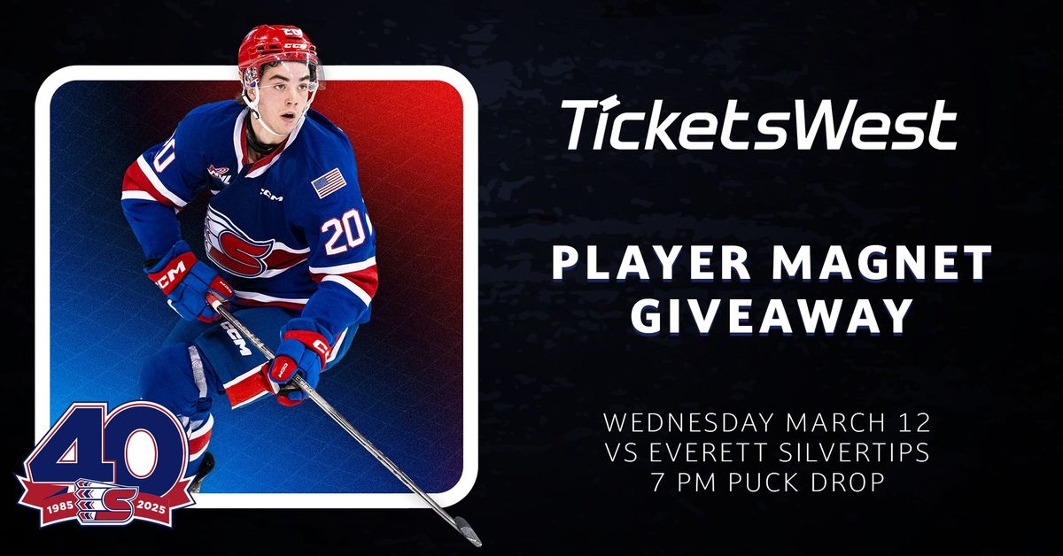 Delta Hotels by Marriott Night & TicketsWest Player Magnet Giveaway