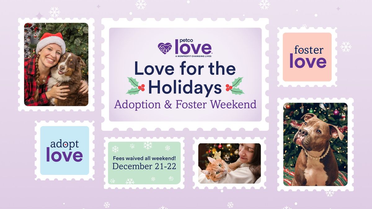 Love for the Holidays - Free Adoptions thanks to Petco Love