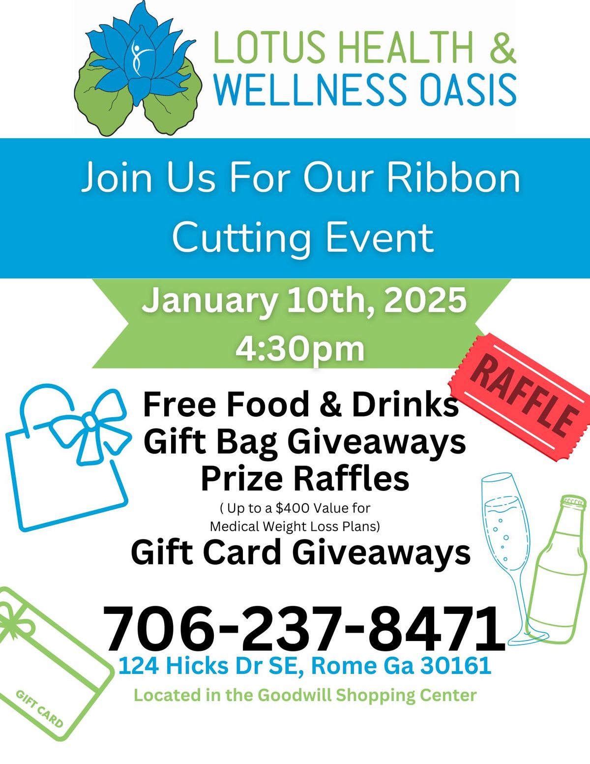 Chamber Of Commerce Ribbon Cutting - Free Drinks \/ Food - Gift Bags - Raffled Prizes & Gift Cards