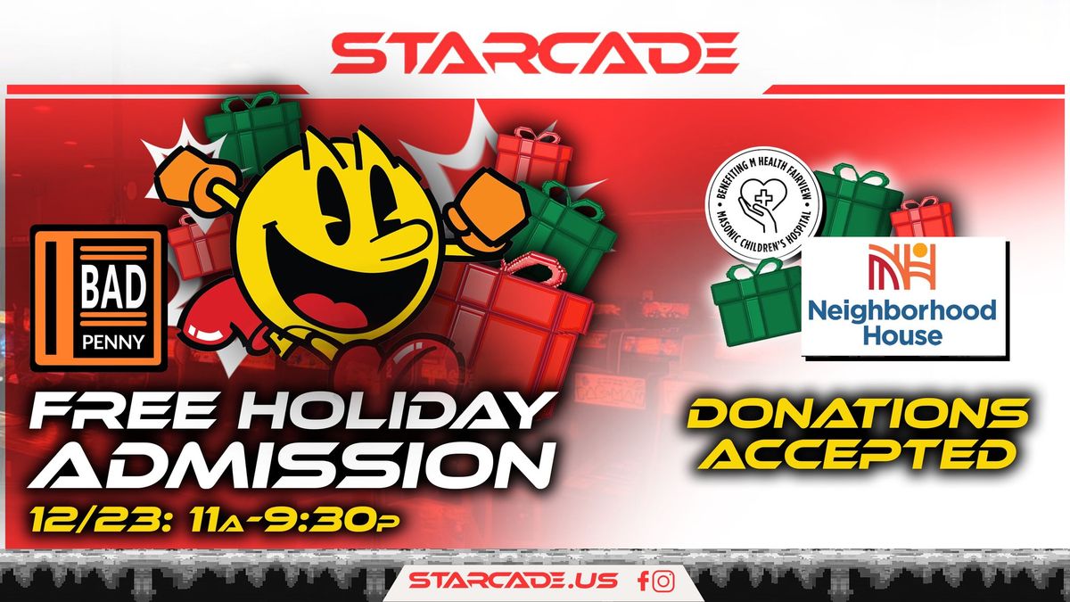 Starcade and Bad Penny Pinball Holiday Event