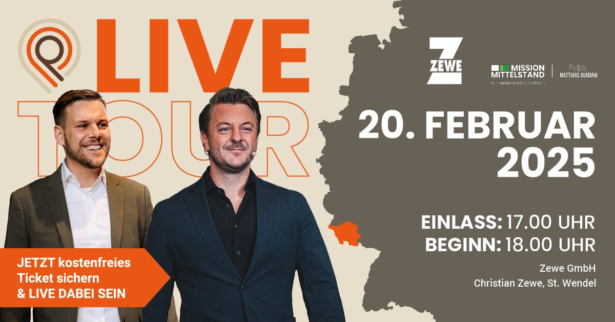 Die Mission Mittelstand Live-Tour bei Christian Zewe in Sankt Wendel