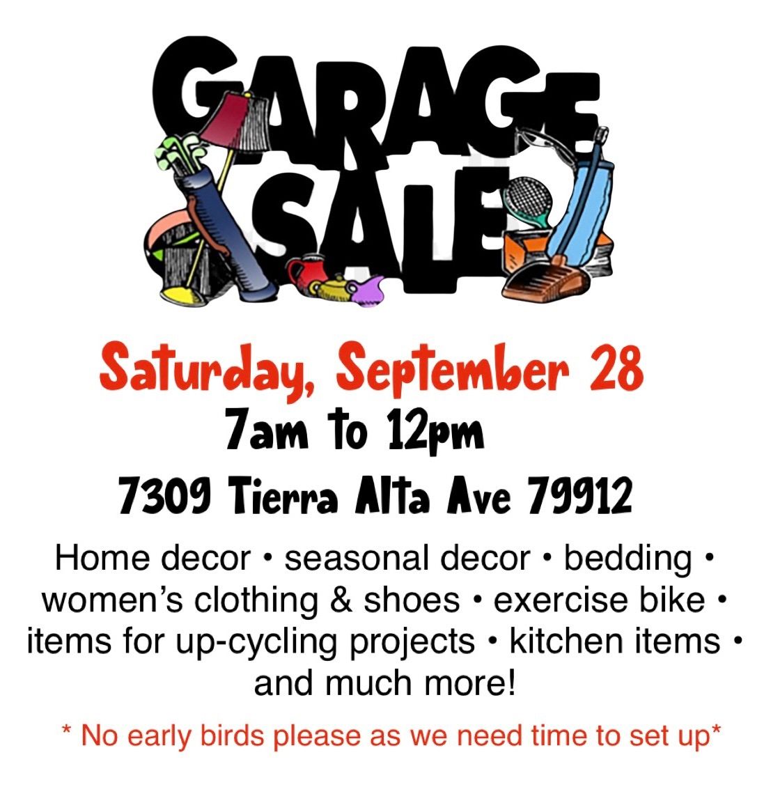 Garage Sale in West El Paso