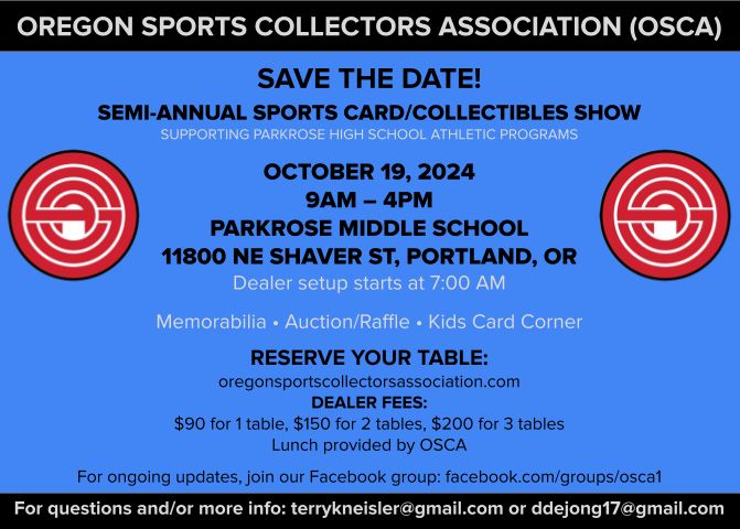 Semi-Annual OSCA Sports Card Show