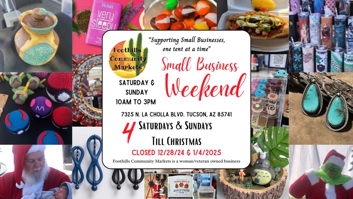 Small  Business Saturday and Sunday at Foothills Community Market