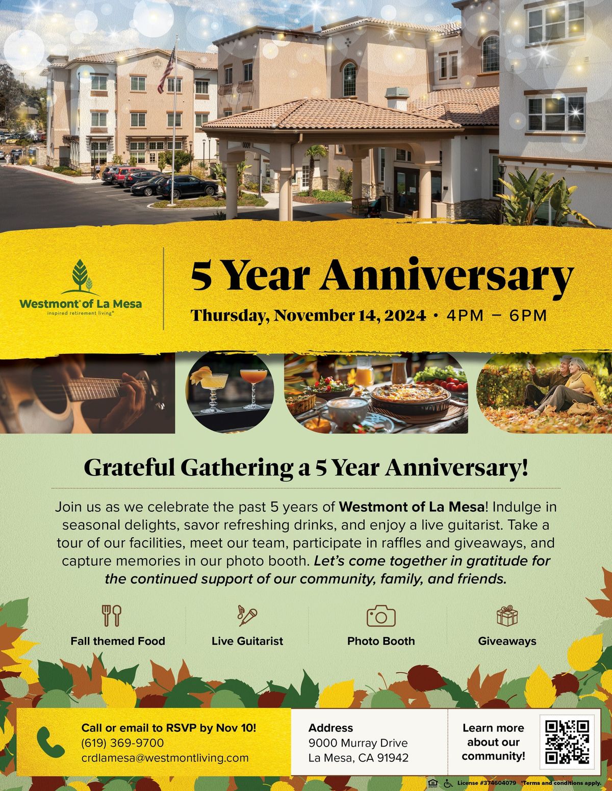 Westmont of La Mesa 5 Year Anniversary