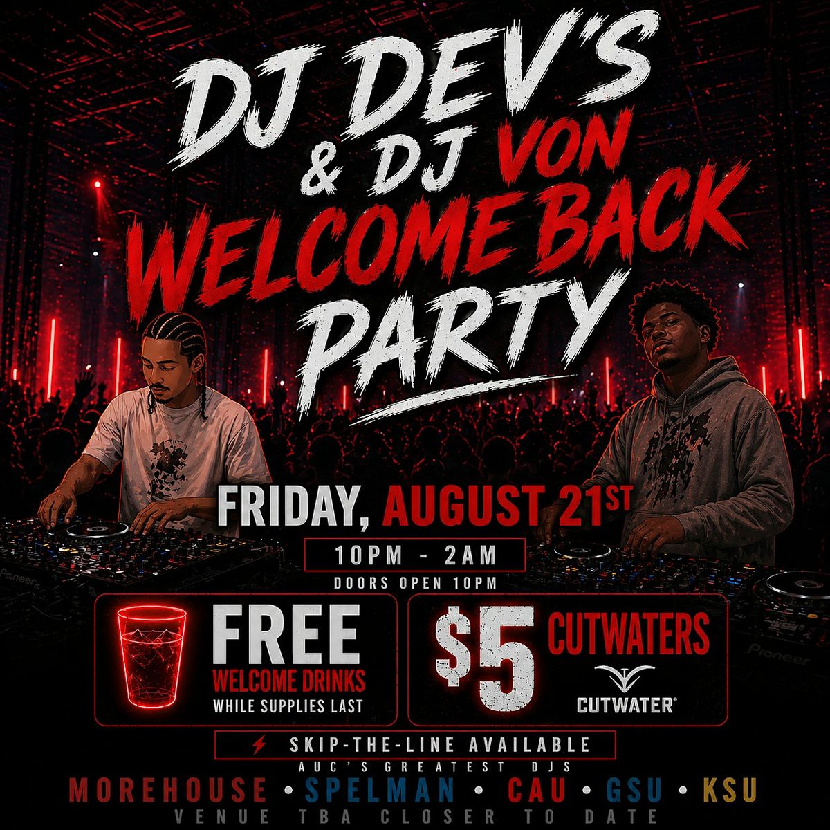 DJ Dev\u2019s Welcome Back Party