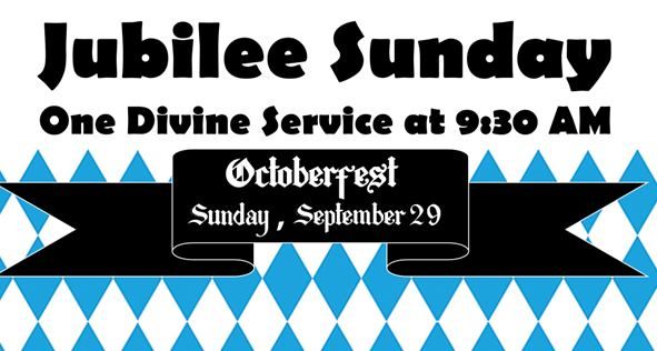 Jubilee Sunday, September 29