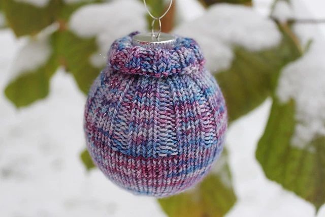 Knit a Plastic Ornament Cover