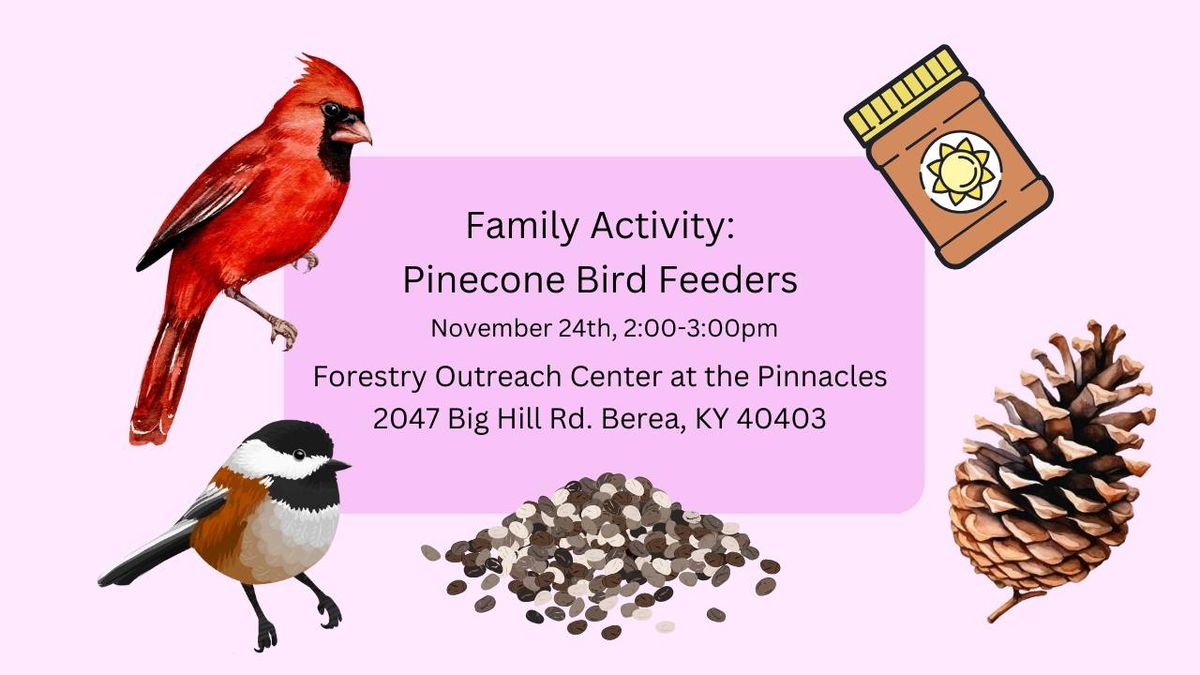 Family Activity: Pinecone Bird Feeders