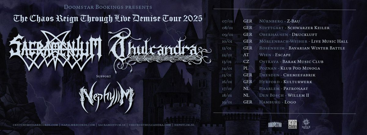 + Sacramentum + Thulcandra + Nephylim - Chemiefabrik Dresden