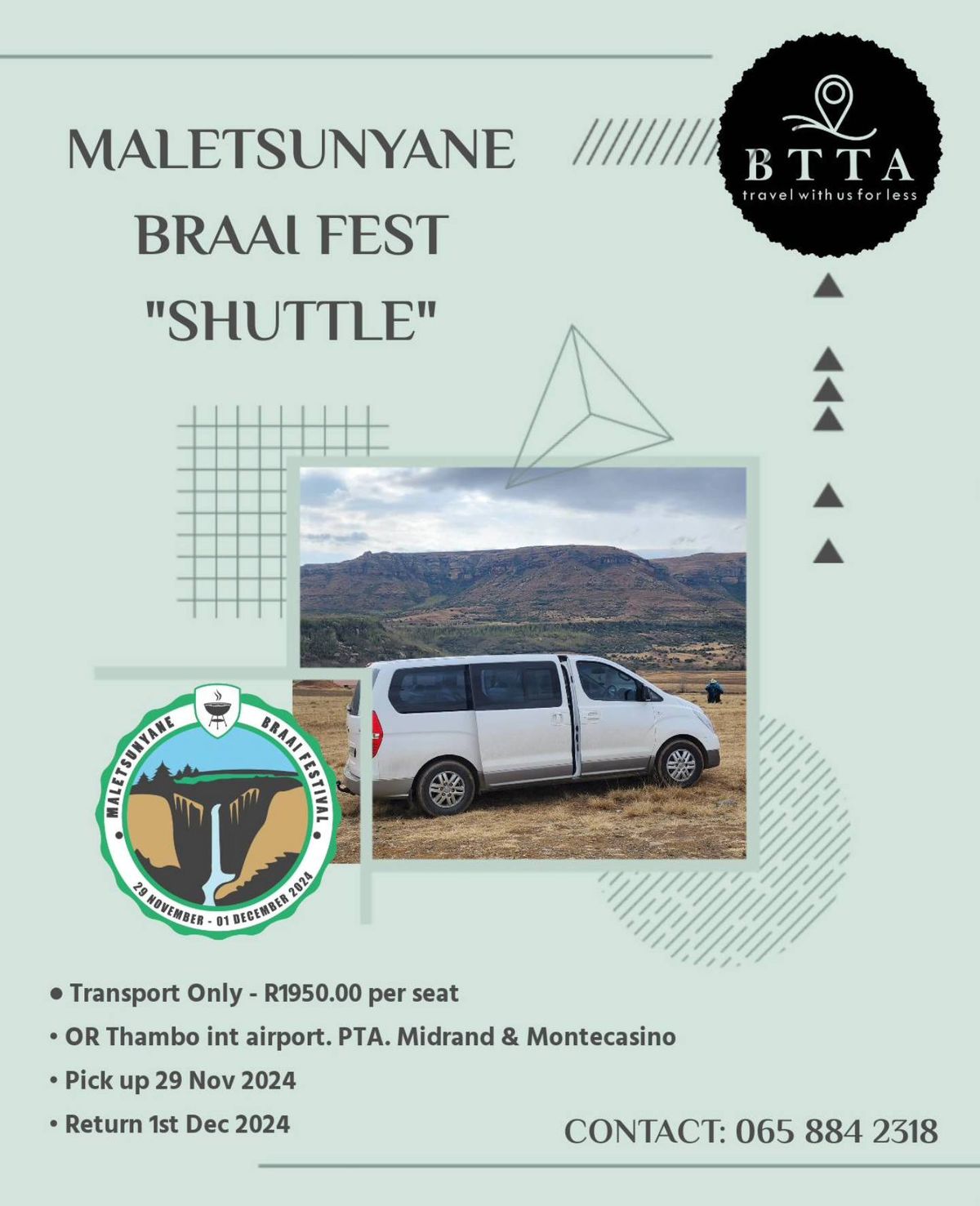 MALETSUNYANE BRAAI FESTIVAL SHUTTLE