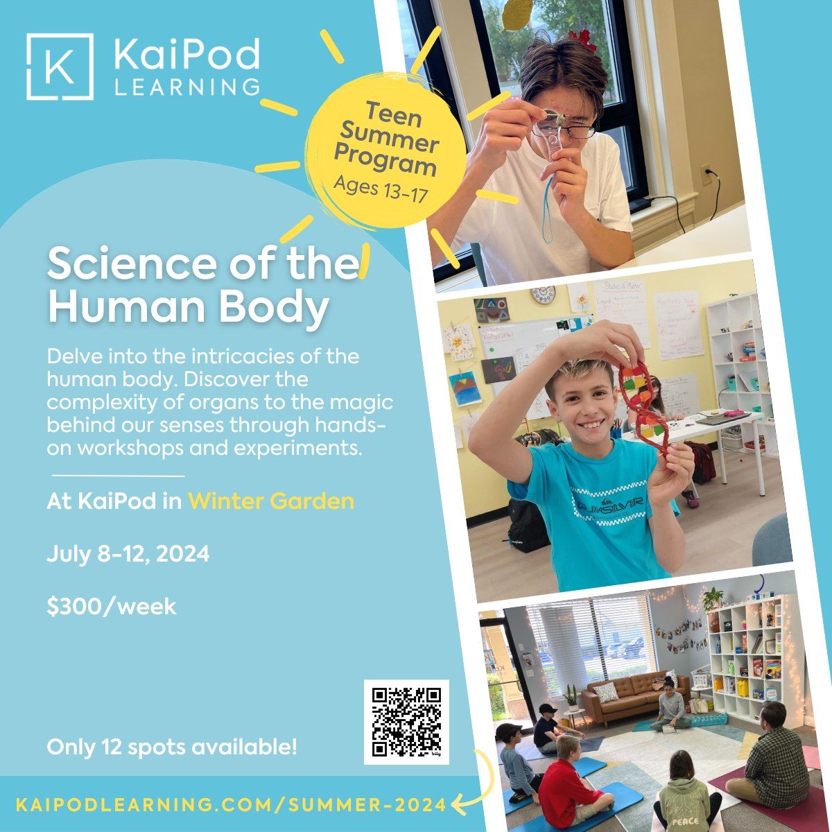 Science of the Human Body Summer Camp at KaiPod