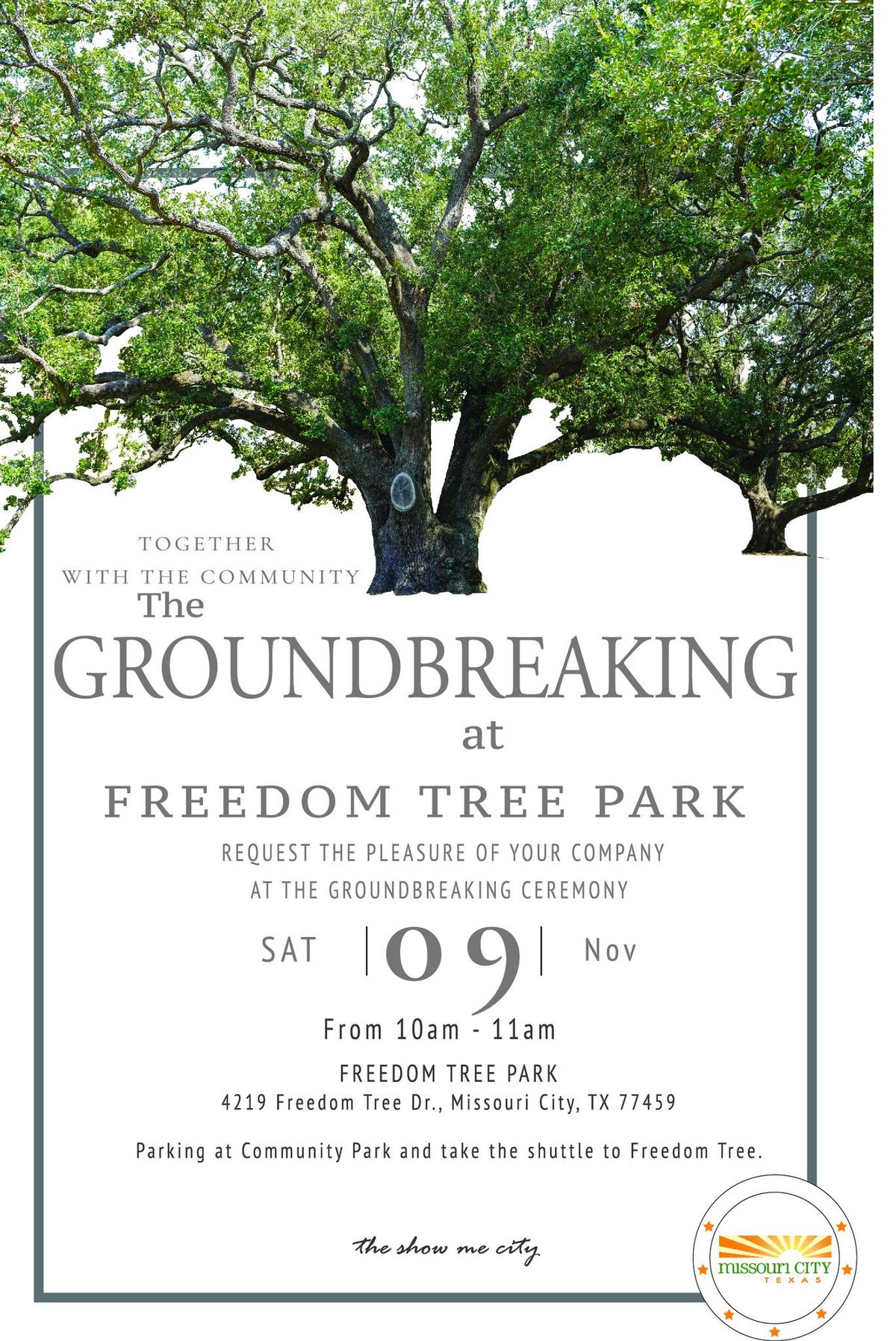 Freedom Tree Park Groundbreaking Ceremony