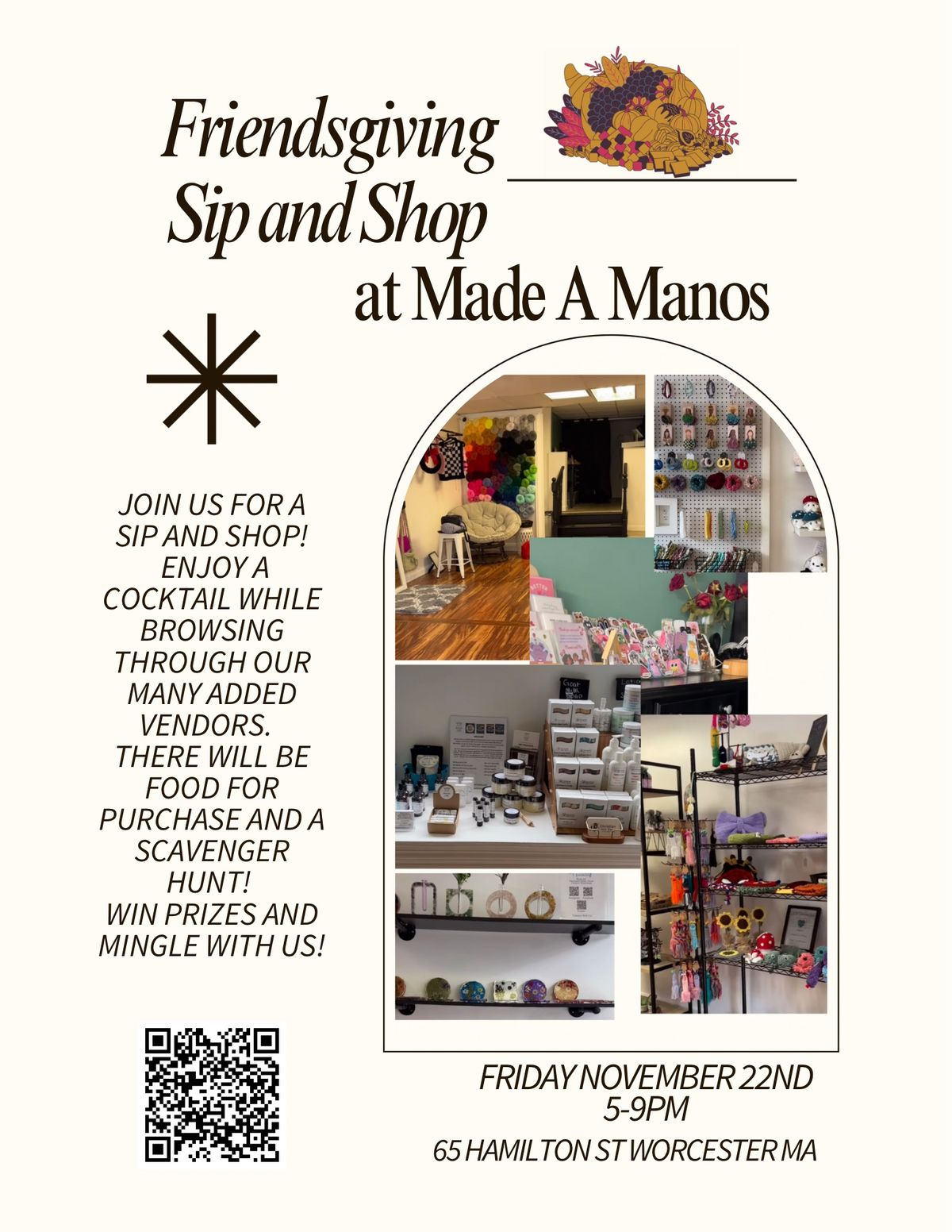 Friendsgiving Sip and Shop at Made A Manos