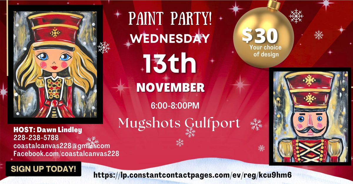 Mugshots Grill and Bar Gulfport, WEDNESDAY, NOVEMBER 13TH, 6:00-8:003th, 