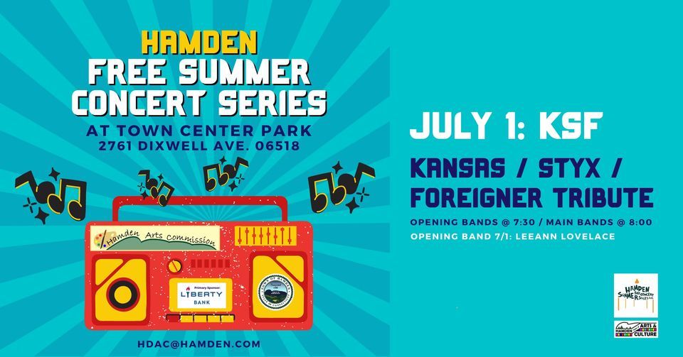 Hamden Free Summer Concert KSF Kansas / Styx / Foreigner Tribute