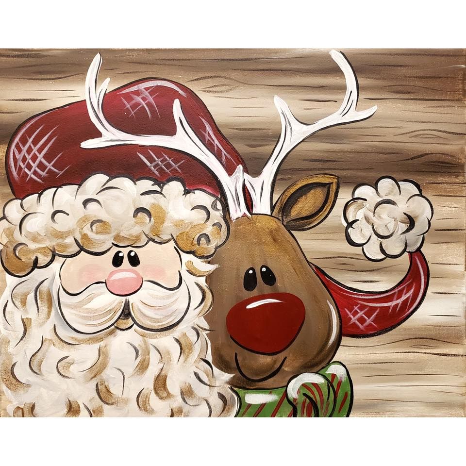 Santa & Rudolph Cuddles Paint Party!, Captured on Canvas, Dubuque, 8 ...