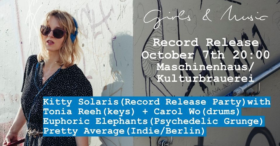 Kitty Solaris Record Release Party + Euphoric Elephants + Pretty Average