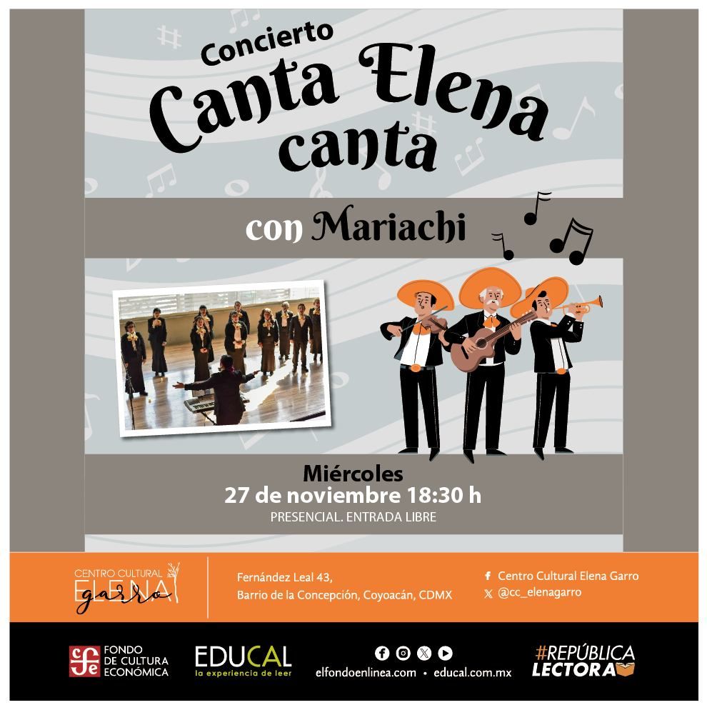 Concierto: Canta Elena canta con mariachi.