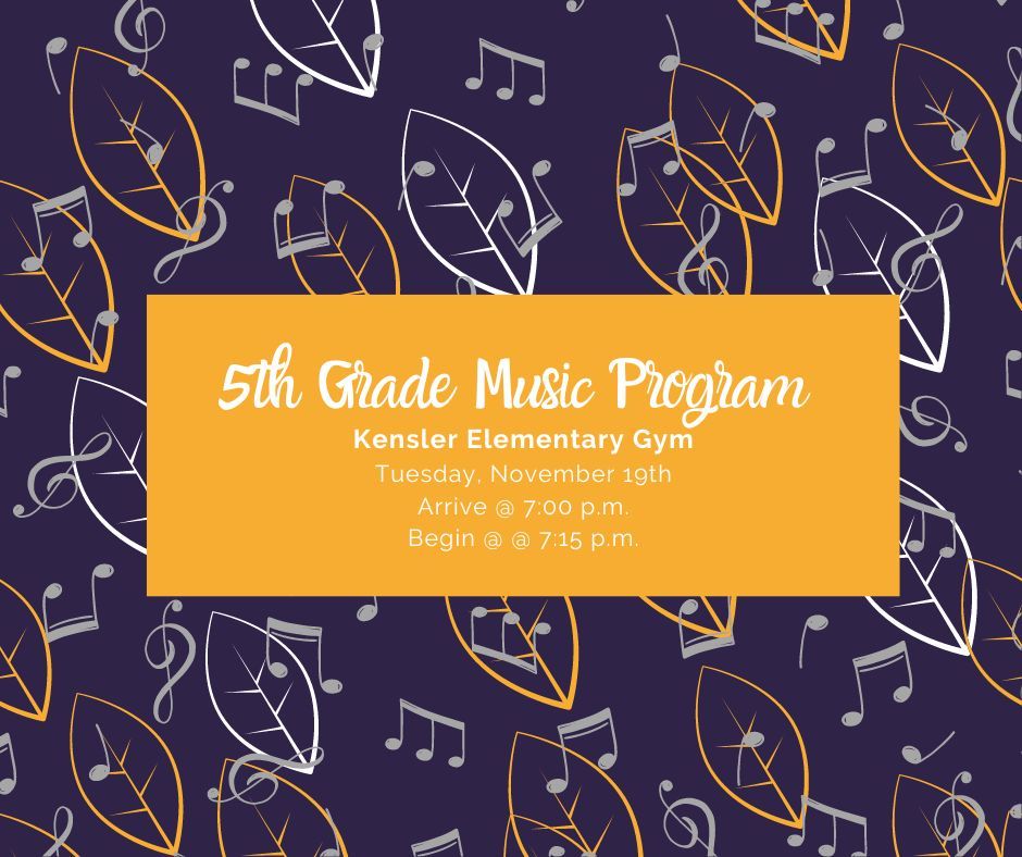 5th Grade Music Program