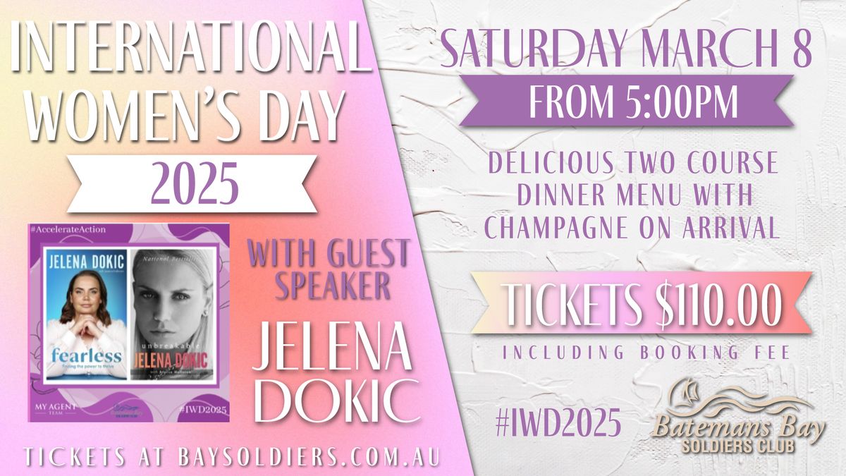 International Women's Day 2025 - Batemans Bay Soldiers Club featuring Jelena Dokic