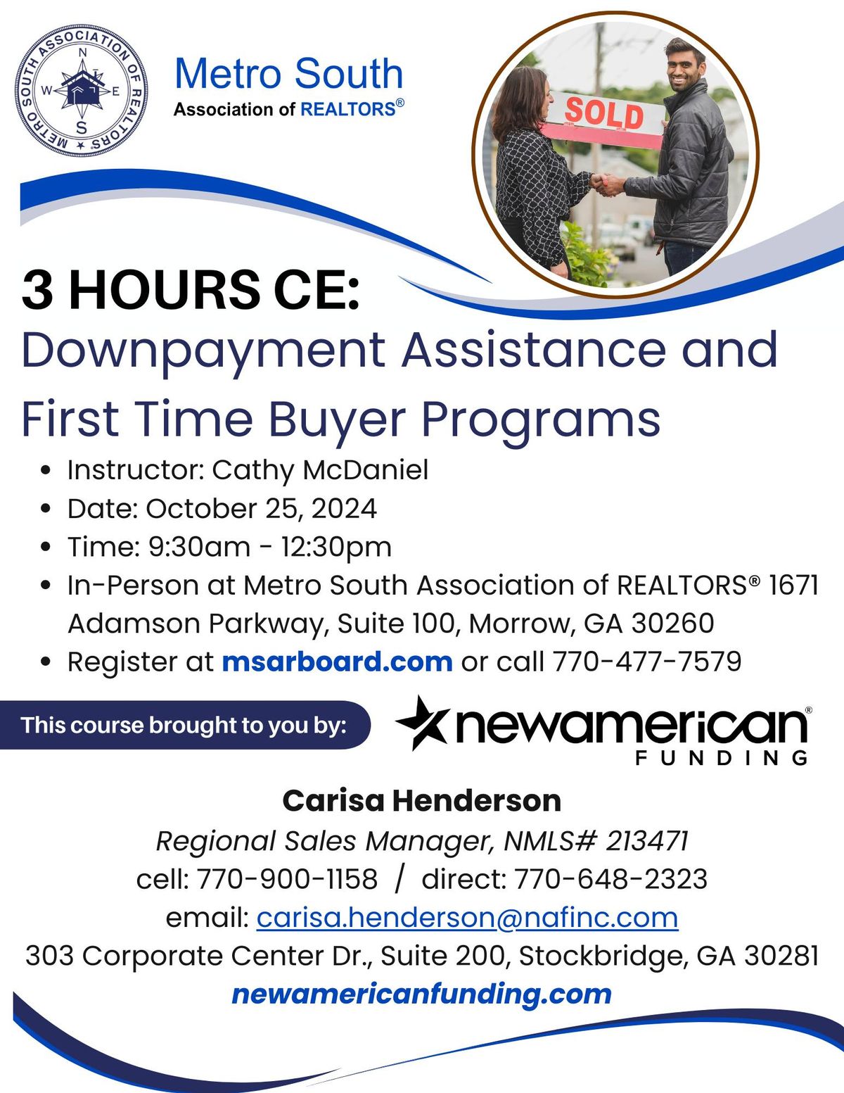 3 Hours CE: Downpayment Assistance & First Time Buyer Programs