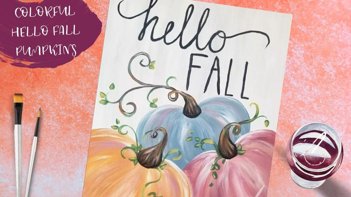 Colorful Hello Fall Pumpkins & Add a Fall Candle!