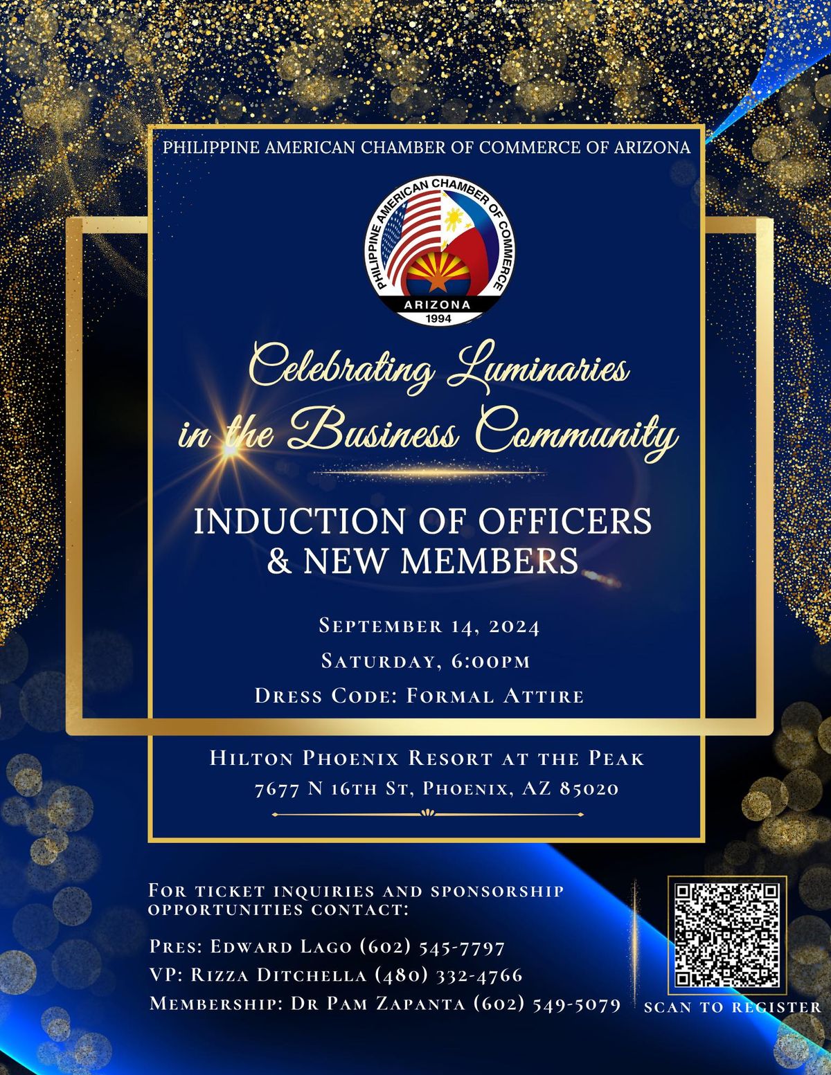 Celebrating Luminaries in the Business Community: 2024 Officers and New Members Induction Gala