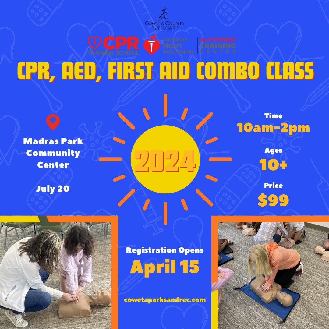 CPR, AED, & First Aid Combo Camp (Ages 10+)