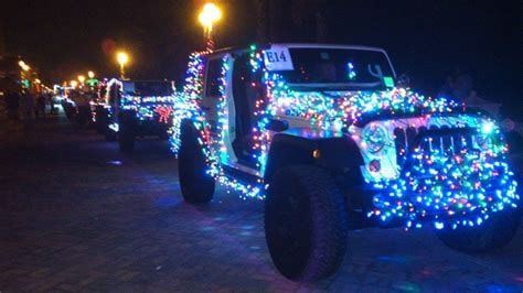 Lighted Jeep Parade benefits Toys for Tots 