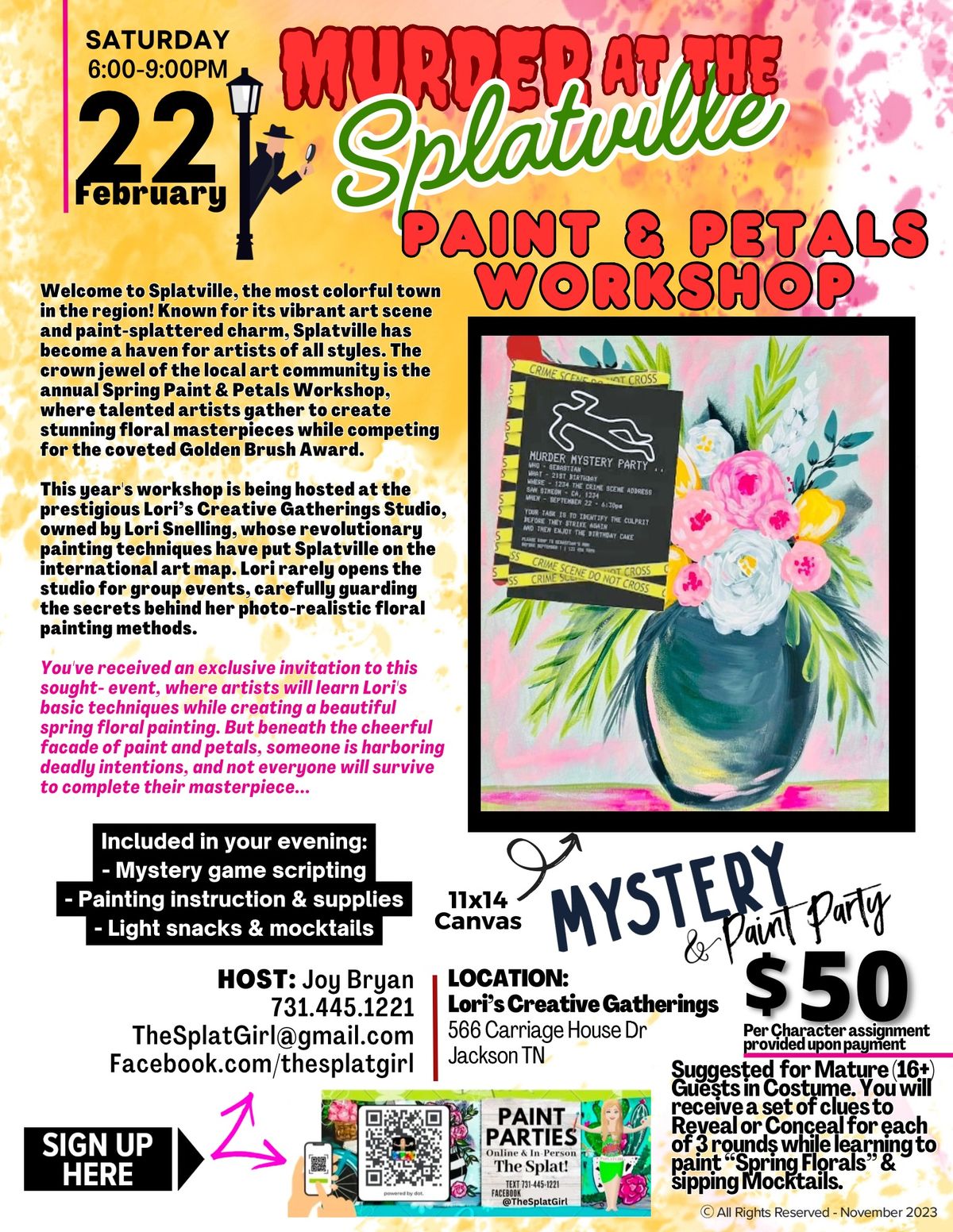 Murder at the Spring Paint & Petals Workshop