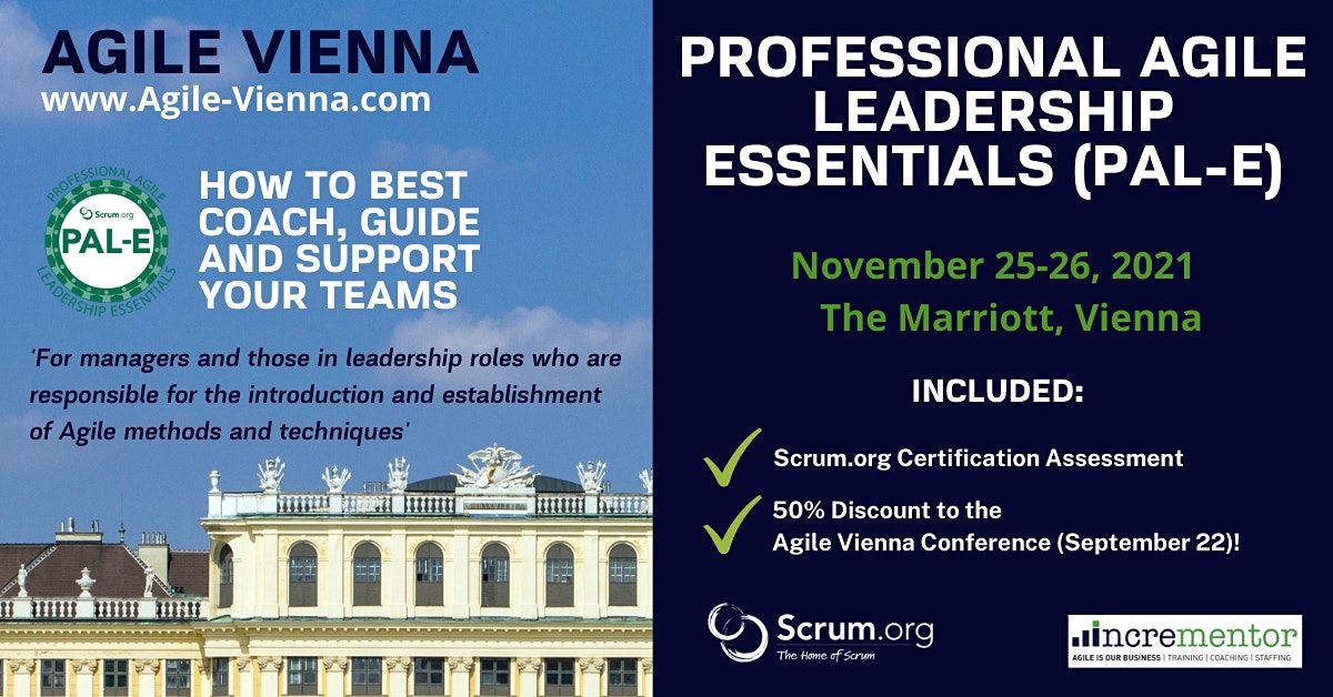 Agile Vienna | Certified Training | Professional Agile Leadership (PAL-E)